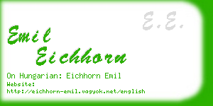 emil eichhorn business card